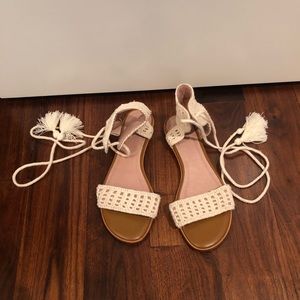 Joie crochet lace-up sandals